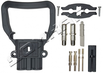 Штепсельный разъем REMA DIN 80А розетка с ручкой Rema 95307-01 с вспомогательными контактами (сечение кабеля 16 мм)