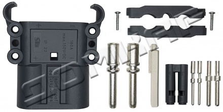 Штепсельный разъем REMA DIN 160А вилка Rema 95043-01 со вспомогательными контактами (сечение кабеля 50 мм)